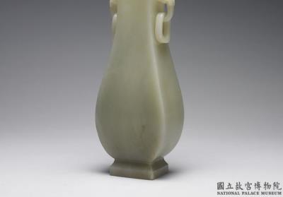 图片[3]-Jade vase with animal-shaped ring handles, Qing dynasty (1644-1911)-China Archive